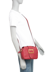 BURBERRY CROSSBODY BUCKLE SMALL LEATHER BURGUNDY