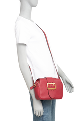 BURBERRY CROSSBODY BUCKLE SMALL LEATHER BURGUNDY