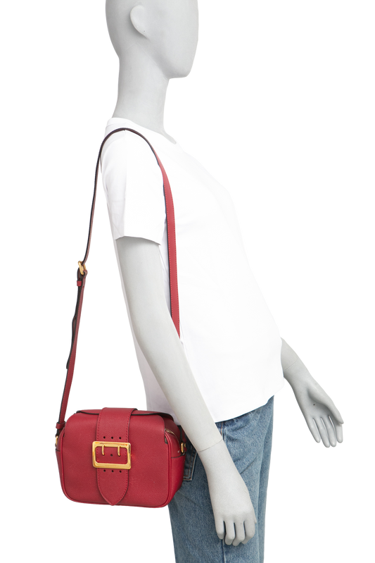 BURBERRY CROSSBODY BUCKLE SMALL LEATHER BURGUNDY