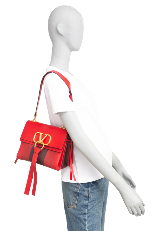 VALENTINO VRING BAG RED STRIPES PALETTE