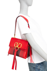 VALENTINO VRING BAG RED STRIPES PALETTE