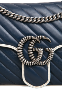 GUCCI GG MARMONT TORCHON NAVY MEDIUM