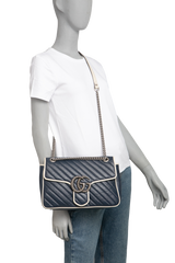 GUCCI GG MARMONT TORCHON NAVY MEDIUM