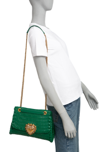 DG BAG LARGE DEVOTION INTRECCIATO GREEN