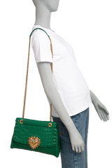 DG BAG LARGE DEVOTION INTRECCIATO GREEN