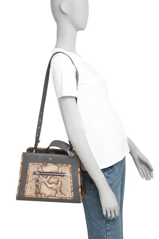 FENDI RUNWAY PYTHON SMALL GREY