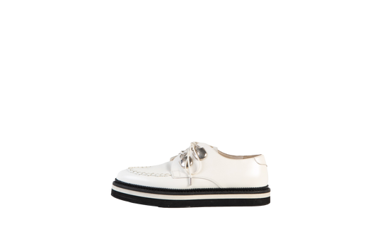 DESAPEGO THASSIA NAVES ALEXANDER MCQUEEN OXFORD WHITE LEATHER