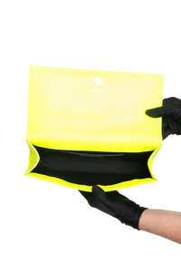 YSL CLUTCH CASSANDRE NEON YELLOW