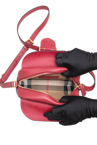 BURBERRY CROSSBODY BUCKLE SMALL LEATHER BURGUNDY