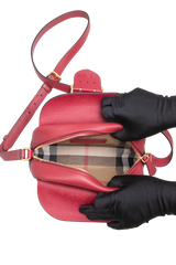 BURBERRY CROSSBODY BUCKLE SMALL LEATHER BURGUNDY