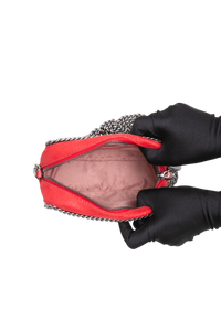STELLA MCCARTNEY CAMERA BAG FALABELLA SHAGGY DEER SMALL RED