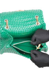 DG BAG LARGE DEVOTION INTRECCIATO GREEN