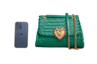 DG BAG LARGE DEVOTION INTRECCIATO GREEN