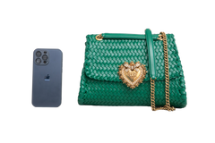 DG BAG LARGE DEVOTION INTRECCIATO GREEN