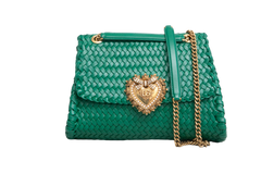DG BAG LARGE DEVOTION INTRECCIATO GREEN