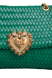DG BAG LARGE DEVOTION INTRECCIATO GREEN