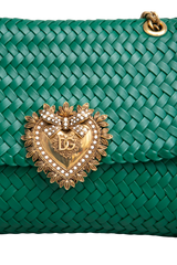DG BAG LARGE DEVOTION INTRECCIATO GREEN
