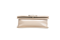 CHANEL BOY SMALL LAMBSKIN TWEED BEIGE