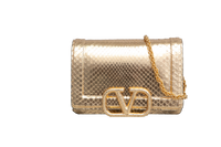 VALENTINO VLOGO PYTHON METALLIC GOLD