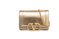 VALENTINO VLOGO PYTHON METALLIC GOLD