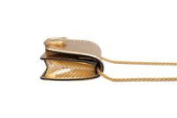 VALENTINO VLOGO PYTHON METALLIC GOLD