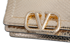 VALENTINO VLOGO PYTHON METALLIC GOLD