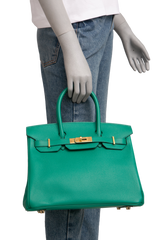 HERMES BIRKIN 30 VEAU EPSOM VERT JADE