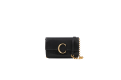 CHLOE C SMALL DOUBLE CARRY CHAIN BLACK