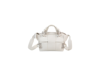 BOTTEGA SMALL ZIPPED INTRECCIATO CHALK