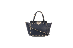 VALENTINO SMALL ROCKSTUD TOTE NAVY