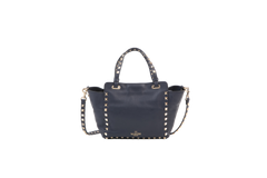 VALENTINO SMALL ROCKSTUD TOTE NAVY