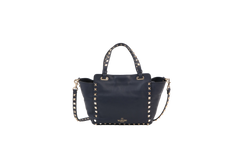 VALENTINO SMALL ROCKSTUD TOTE NAVY