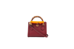 GUCCI DIANA MINI TOTE BAG BURGUNDY