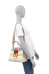 GUCCI WEB BUTTERFLY LINEA TOTE OFFWHITE
