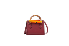 GUCCI DIANA MINI TOTE BAG BURGUNDY