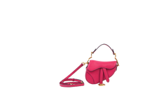 CHRISTIAN DIOR MICRO SADDLE BAG GOATSKIN PINK