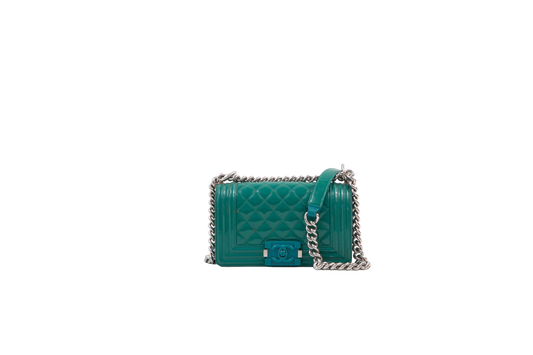 CHANEL BOY MEDIUM PLEXIGLASS TURQUOISE