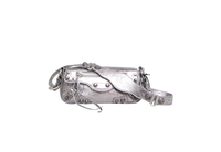 BALENCIAGA LE CAGOLE SLING METALLIC AGNEAU ARENA SMALL SILVER
