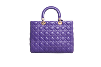 DIOR LADY DIOR LARGE CANNAGE LEATHER PURPLE