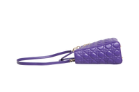 DIOR LADY DIOR LARGE CANNAGE LEATHER PURPLE