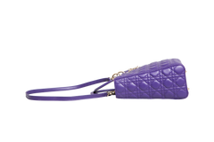 DIOR LADY DIOR LARGE CANNAGE LEATHER PURPLE
