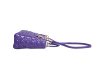 DIOR LADY DIOR LARGE CANNAGE LEATHER PURPLE