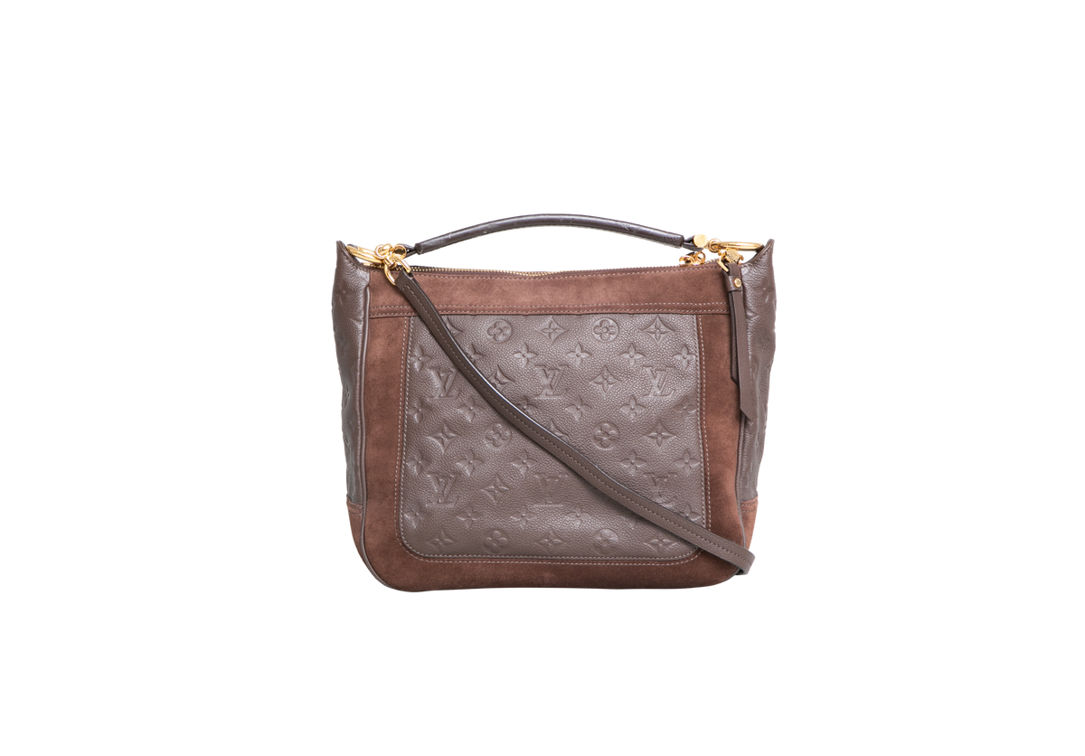 LV AUDACIEUSE PM MONOGRAM EMPREINTE SUEDE E LEATHER BROWN