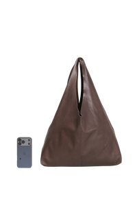THE ROW NEW BLINDLE MEDIUM LEATHER DEEP BROWN