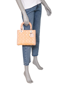 DIOR LADY DIOR MEDIUM PATENT BEIGE