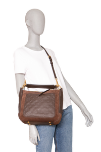 LV AUDACIEUSE PM MONOGRAM EMPREINTE SUEDE E LEATHER BROWN