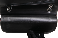 CHANEL CLASSIC DOUBLE FLAP MEDIUM LAMBSKIN BLACK -  SILVER HDWR