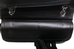 CHANEL CLASSIC DOUBLE FLAP MEDIUM LAMBSKIN BLACK -  SILVER HDWR
