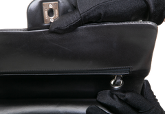 CHANEL CLASSIC DOUBLE FLAP MEDIUM LAMBSKIN BLACK -  SILVER HDWR