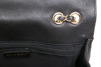 CHANEL STATEMENT FLAP SMALL CHEVRON LAMBSKIN BLACK
